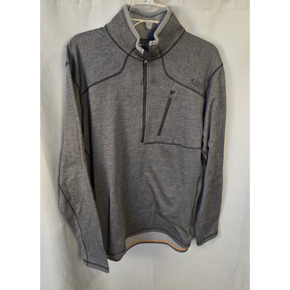 5.11 Tactical Recon Half Zip Pullover Mens L Gray Fleece Shirt Jacket 72045